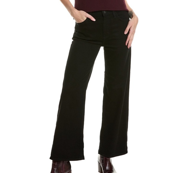 HUDSON Jeans Rosalie Black Rinse High-Rise Wide Leg Ankle Jean - Picture 2 of 10